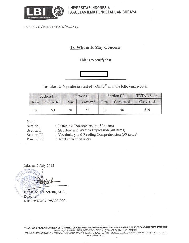 TOEFLSnack APA ITU TOEFL PREDICTION?