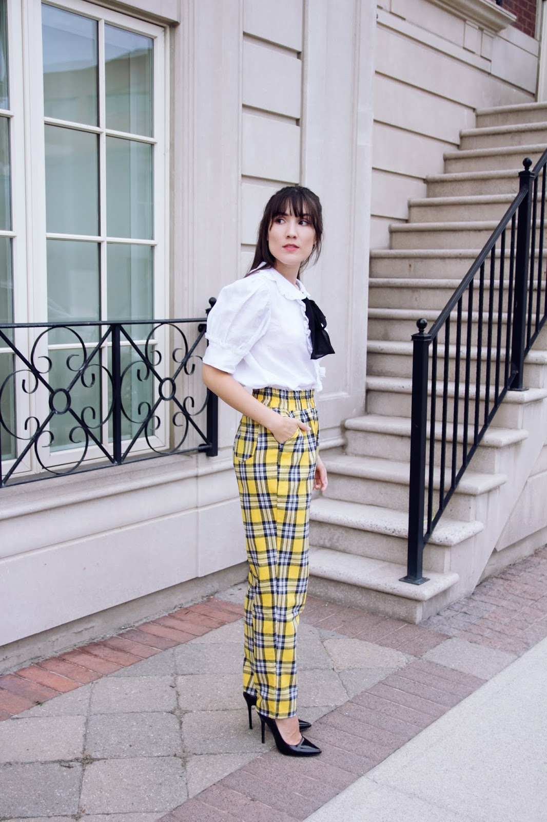 Yellow Plaid Pants Carolina Pinglo