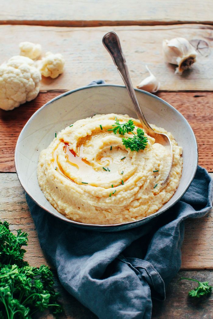 Celery Root & Cauliflower Puree. Need more recipes? Find 20 Quick Vegan Lunch Recipes Perfect for Easy Meal Prep. vegan lunch ideas easy | quick vegan lunch ideas | school lunch vegan | easy vegan lunch recipes | vegan recipes easy lunch | vegan packed lunch ideas #veganlunch #vegan #lunch #healthy