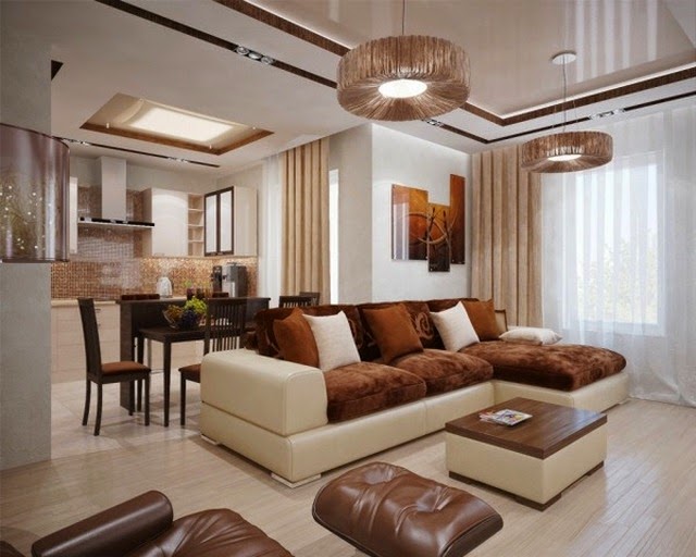 Living room interior design ideas &#8211; browns are modern