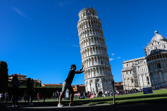 Supporting the Leaning Tower of Pisa in Italy.