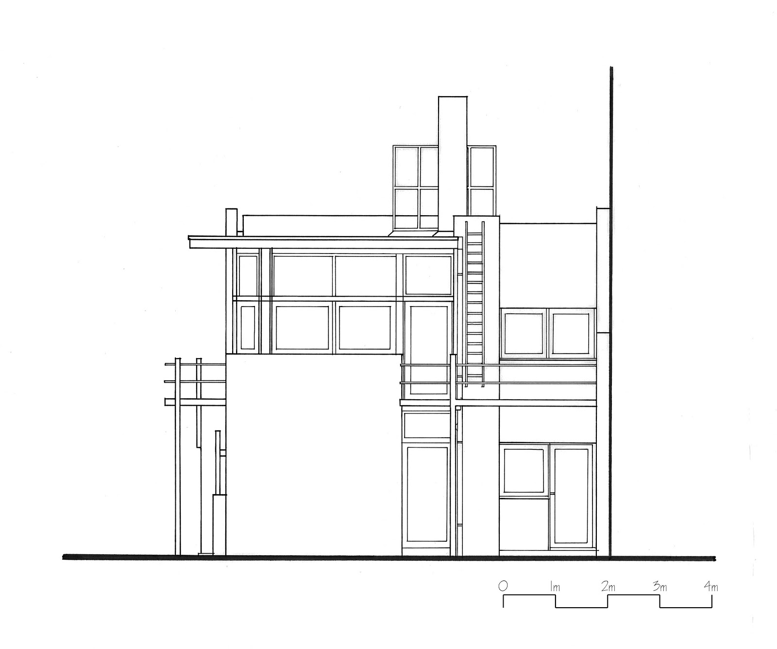 THE RIETVELD SCHRODER HOUSE HAND DRAWINGS