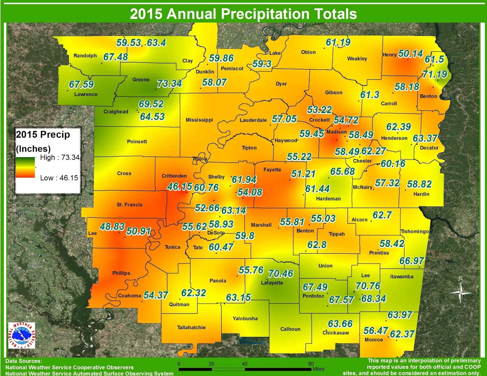 MWN Blog A Warm 2015 Memphis, TN Annual Climate Recap