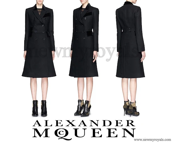 Kate Middleton wore the black Alexander McQueen coat