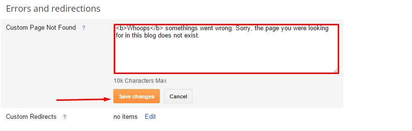 404 blogger error messages
