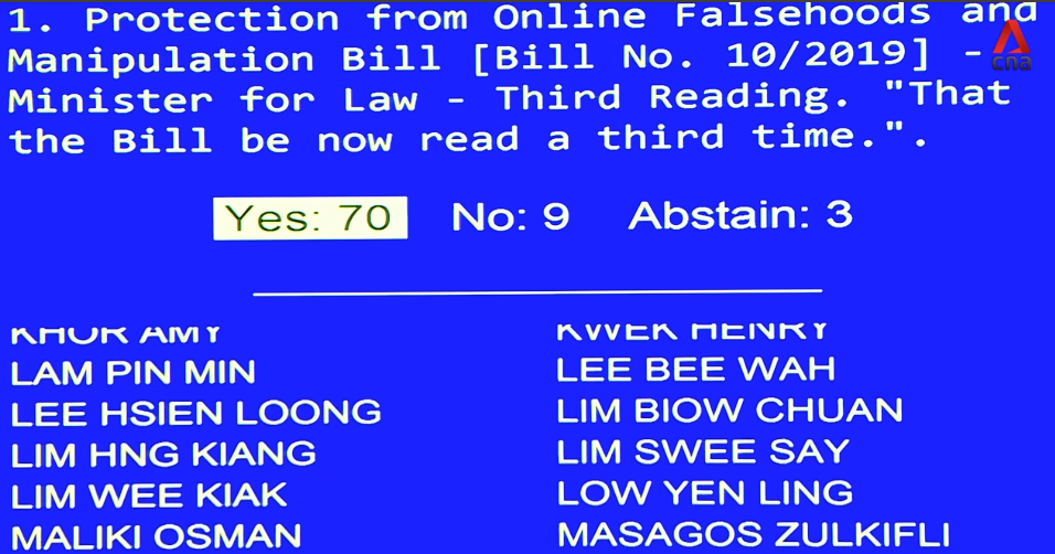 world politics news SINGAPORE Law Gives Gov't Sole Discretion To