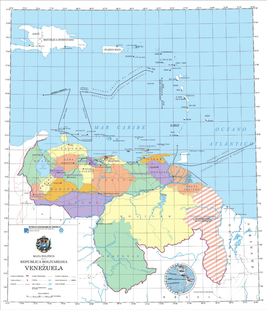 Mapa Oficial de la República Bolivariana de Venezuela