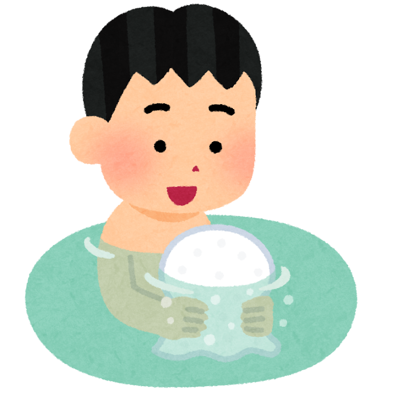 お風呂でくらげを作る男の子のイラスト かわいいフリー素材集 いらすとや