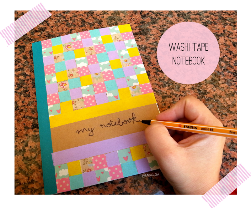 libreta washi tape diy notebook washi tape diy