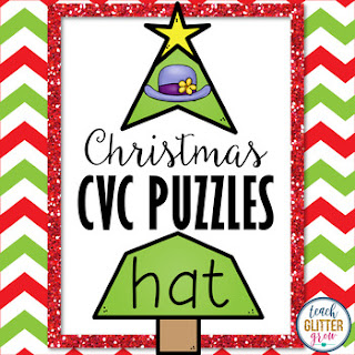 Christmas CVC Puzzles