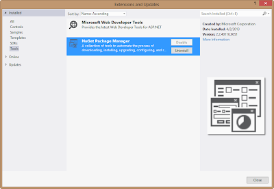 Visual Studio Extensions and Updates