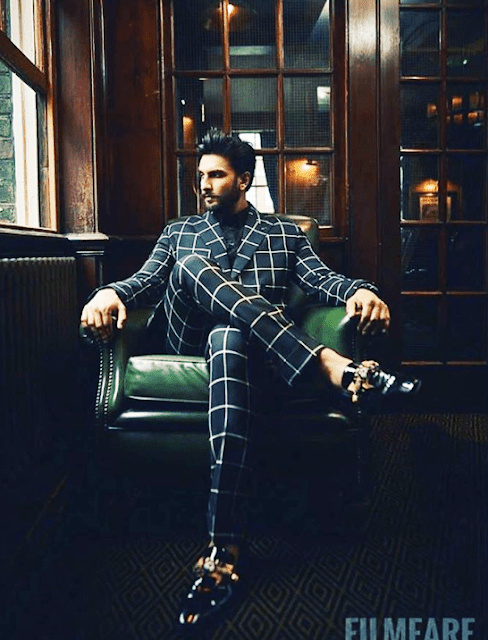 Ranveer Singh looking dapper as ever in a double breasted checkered suit by House of Sunil Mehra Ranveer Singh looking dapper as ever in a double breasted checkered suit by House of Sunil Mehra