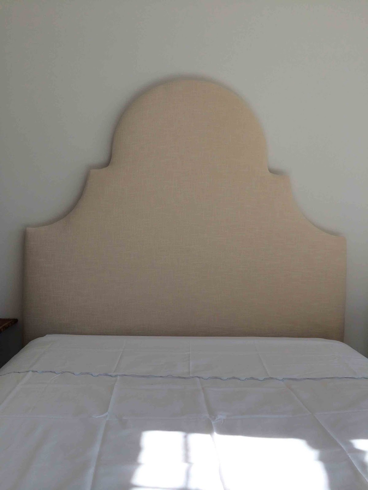 Green Street DIY Upholstered Scalloped Headboard with Nailhead