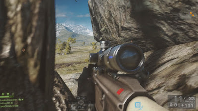 Sniping with the SR338 in Battlefield 4