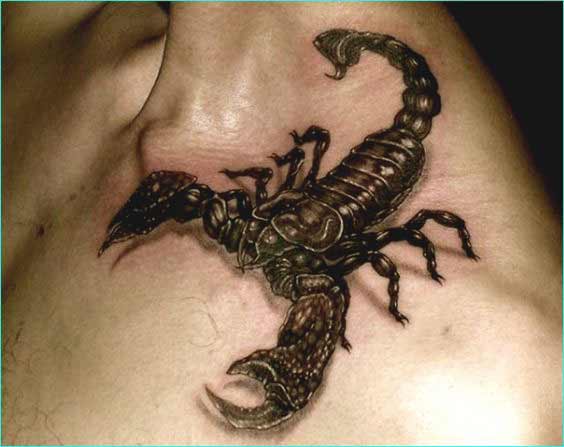 Scorpio tattoos for neck