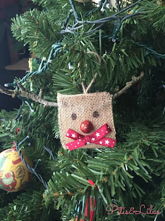 DIY ADORNO NAVIDEÑO CIERVO CON TELA DE SACO