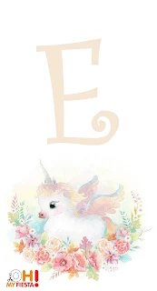 Alfabeto de Unicornio Bebé.