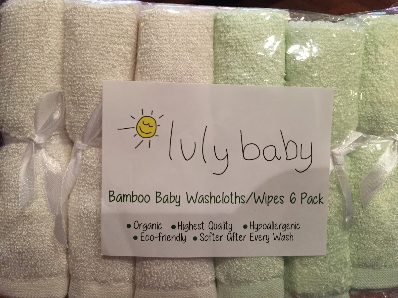 Light 'em Up Outdoors Luly Baby Bamboo Baby Washcloths