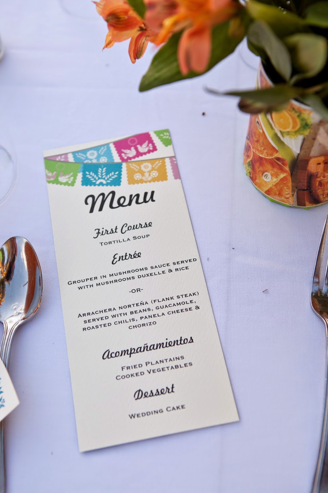 Dulce Adventures Wedding Recap Vintage Mexican Wedding Menu Photo Credit Susan Pacek Photography