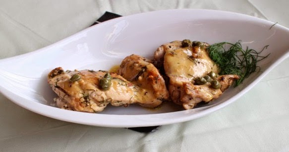 Carole's Chatter: Crawley Family Chicken Thighs with Caper Cream Sauce