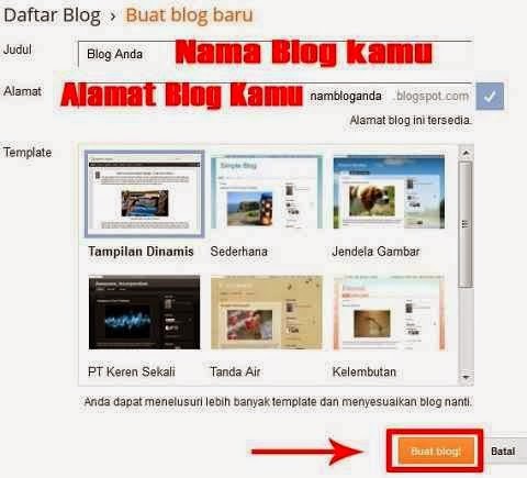 cara membat blog di blogger 2