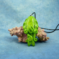 Green Moss Cuttlefish Necklace