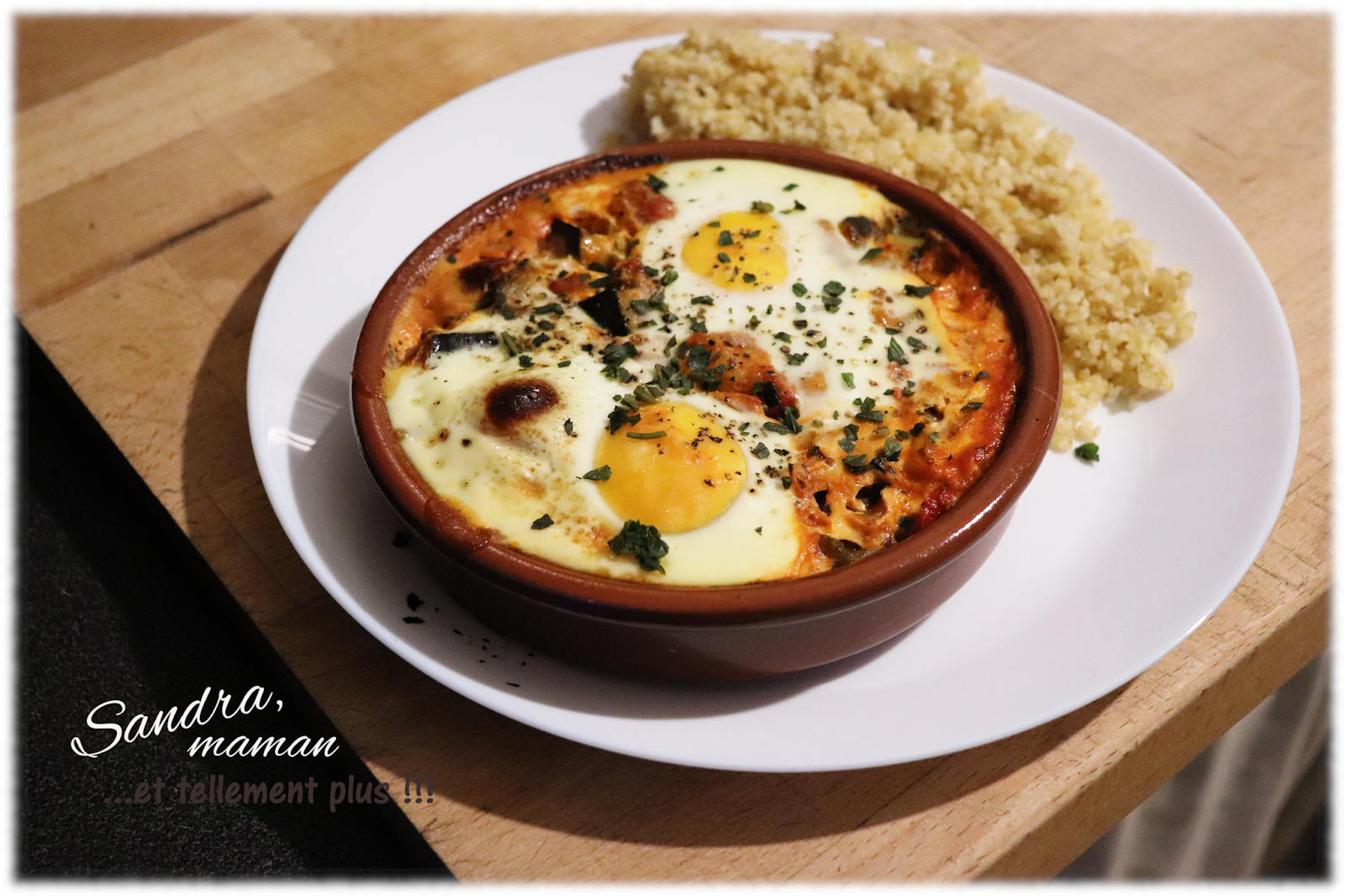 Œufs cocotte ratatouille chorizo