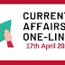 Current Affairs One-Liner: 17th April 2020