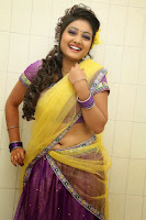 TV Anchor Priyanka in Half Saree Navel Show still-6