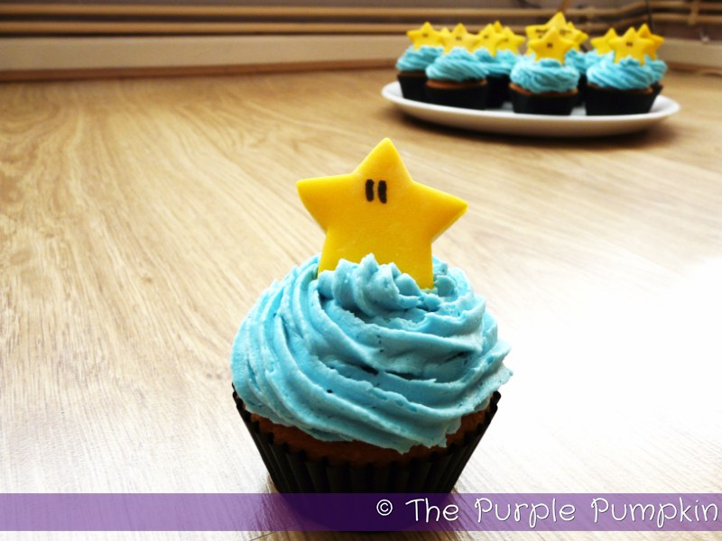 Starman Cupcakes Nintendo Party The Purple Pumpkin Blog