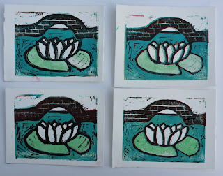 Doodlebug Dabblings: reduction block prints