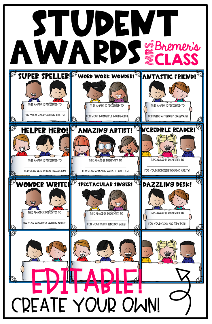 Student awards mrs bremer s class