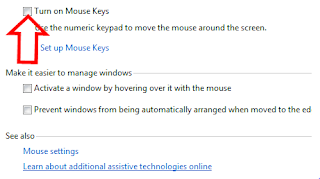 How to use mouse from keyboard in windows 7