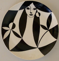 Talerz, lata 60. XX w. Bogucice.. New Look "60s Polish design.