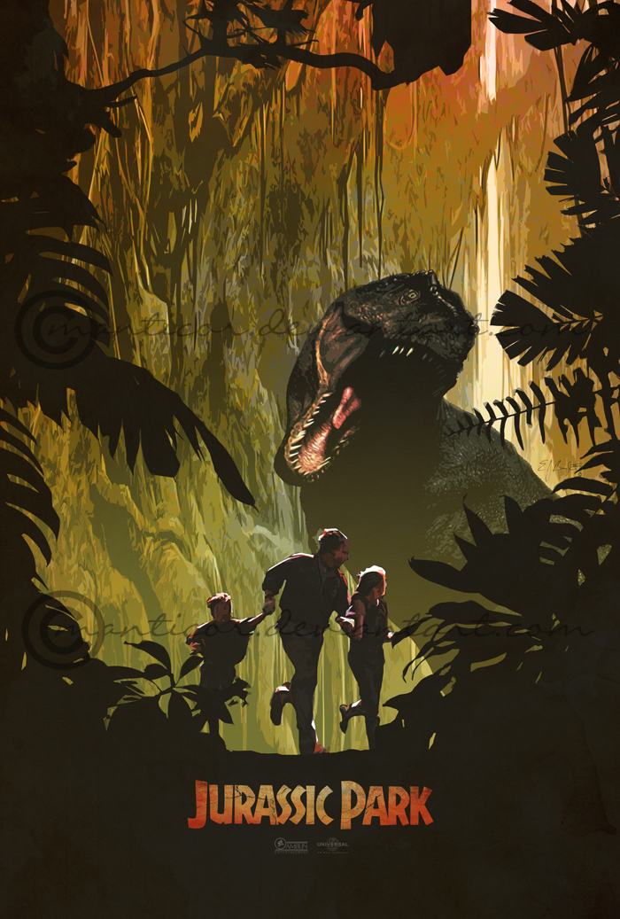 Staystillreviews: Best pieces of Jurassic Park artwork.
