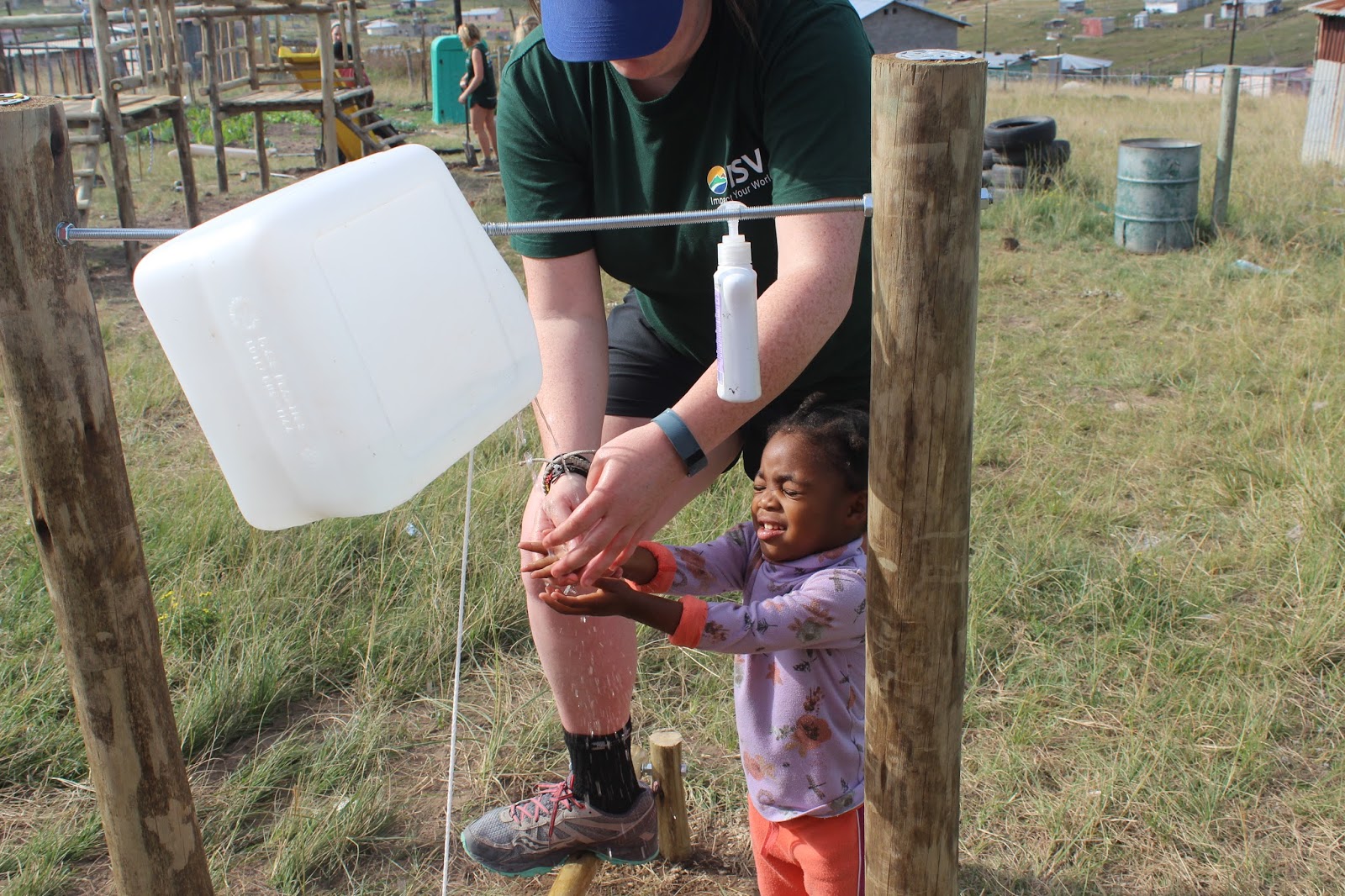 Volunteer Africa Blog Hygiene Friendly "Tippy Tap" Built in Rural