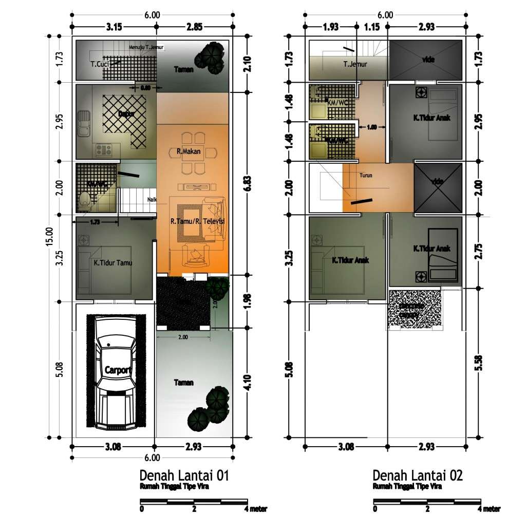 Rumah Minimalis 2 Lantai Ukuran 6x6 Expo Desain Rumah