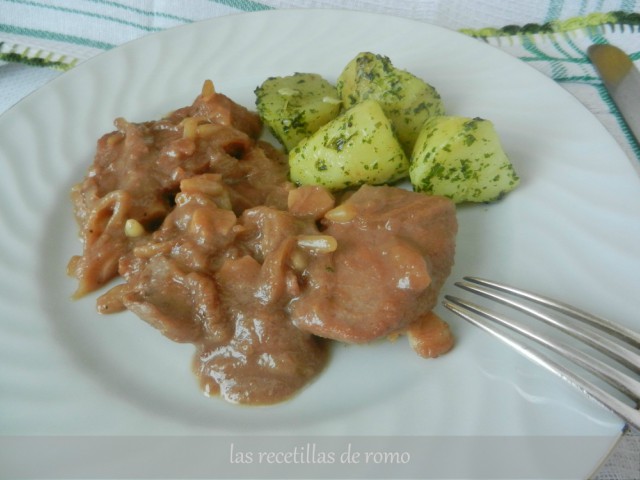 "Solomillo de cerdo en salsa de membrillo"