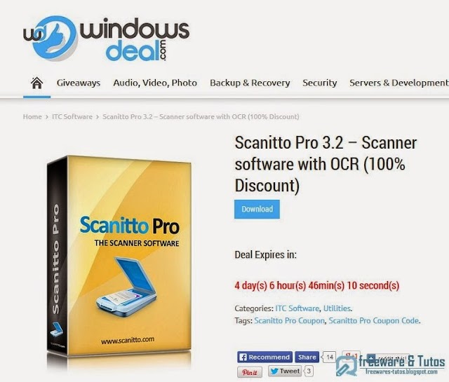 Offre promotionnelle : Scanitto Pro  gratuit !