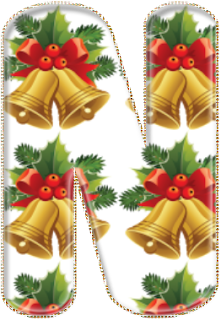 Abecedario con Campanas de Navidad en 2 Versiones. 2 Alphabets with Christmas Bells.