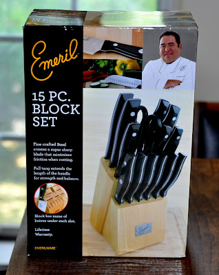 Emeril 15-Piece Stamped Cutlery Block from JCPenney - Photo by Taste As You Go