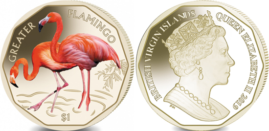 British Virgin Islands dollar 2019 - Greater Flamingo