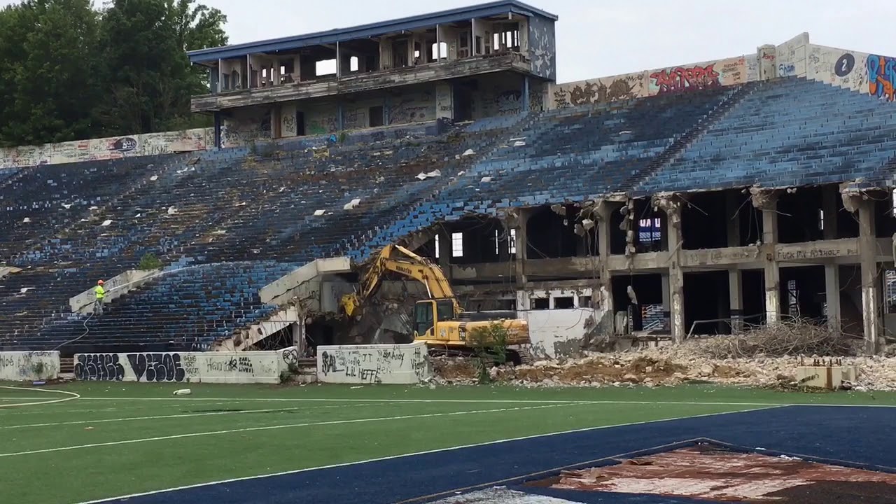 Then the equipment was brought in and demolition began.