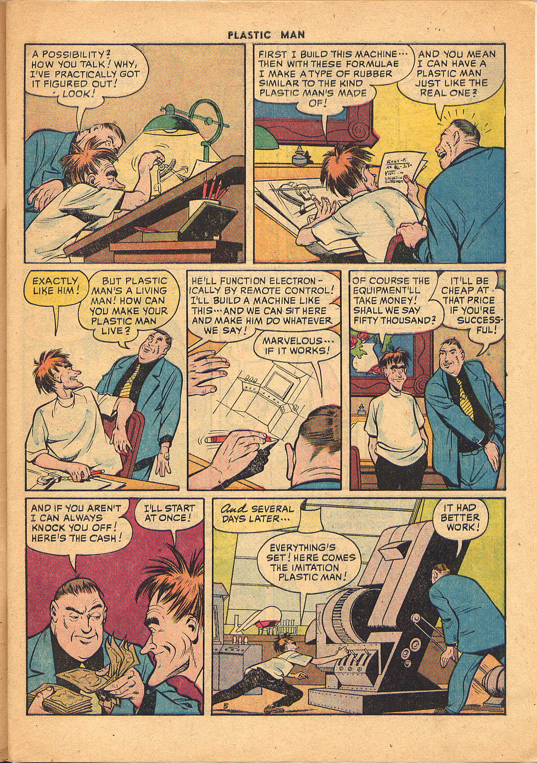 Read online Plastic Man (1943) comic -  Issue #26 - 7