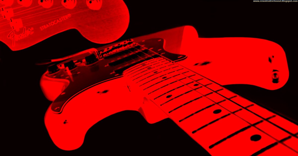 Great Guitar Sound Guitar Wallpaper Red And Black Fender Stratocaster Electric Guitar 1920x1080 Black and red guitar typography illustration, electric guitar musical instrument collage letter creativity, alphabet collage of musical creativity, love, guitar accessory. great guitar sound guitar wallpaper