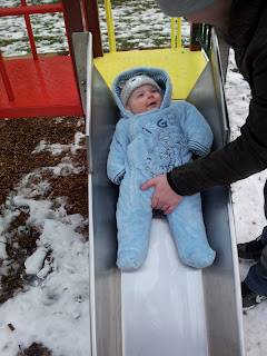 baby on the slide