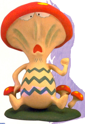 Shrooom! EarthBound Shrooom! EarthBound mushroom fungus enemy official art artwork render Nintendo Power