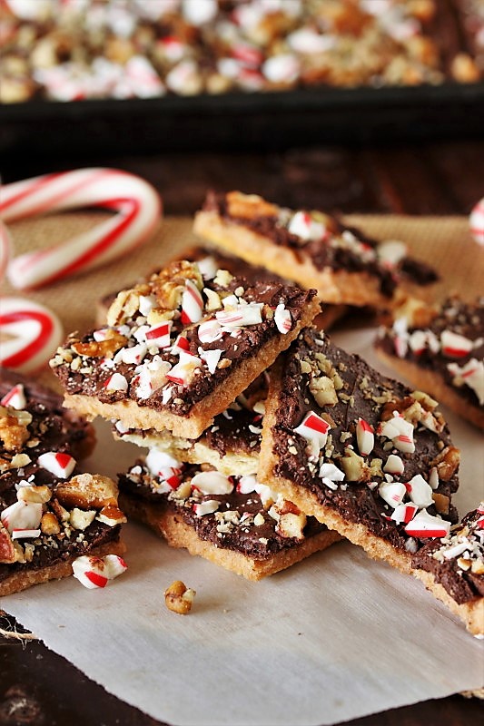 Peppermint Saltine Cracker Toffee {aka Peppermint Christmas Crack