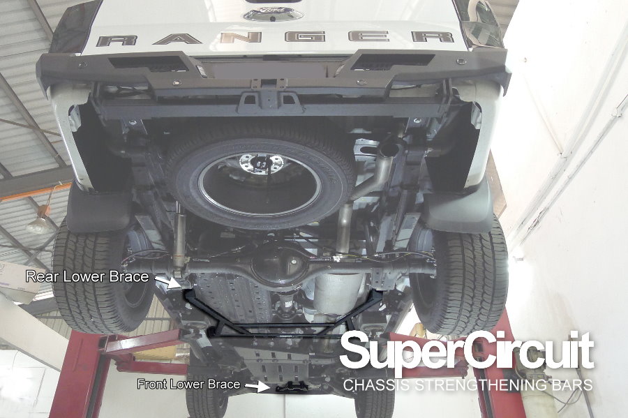 SUPERCIRCUIT CHASSIS STRENGTHENING BARS Ford Ranger Wildtrak 2.0L Bi