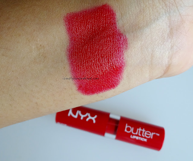 NYX Butter Lipstick in Fire Brick - Swatches Review